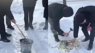 Павлодардағы видеода не болды: ту жанып, елтаңба сындырылған жағдайдың мән-жайы